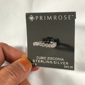 Primrose Cubic Zirconia Sterling Silver Ring  NWT